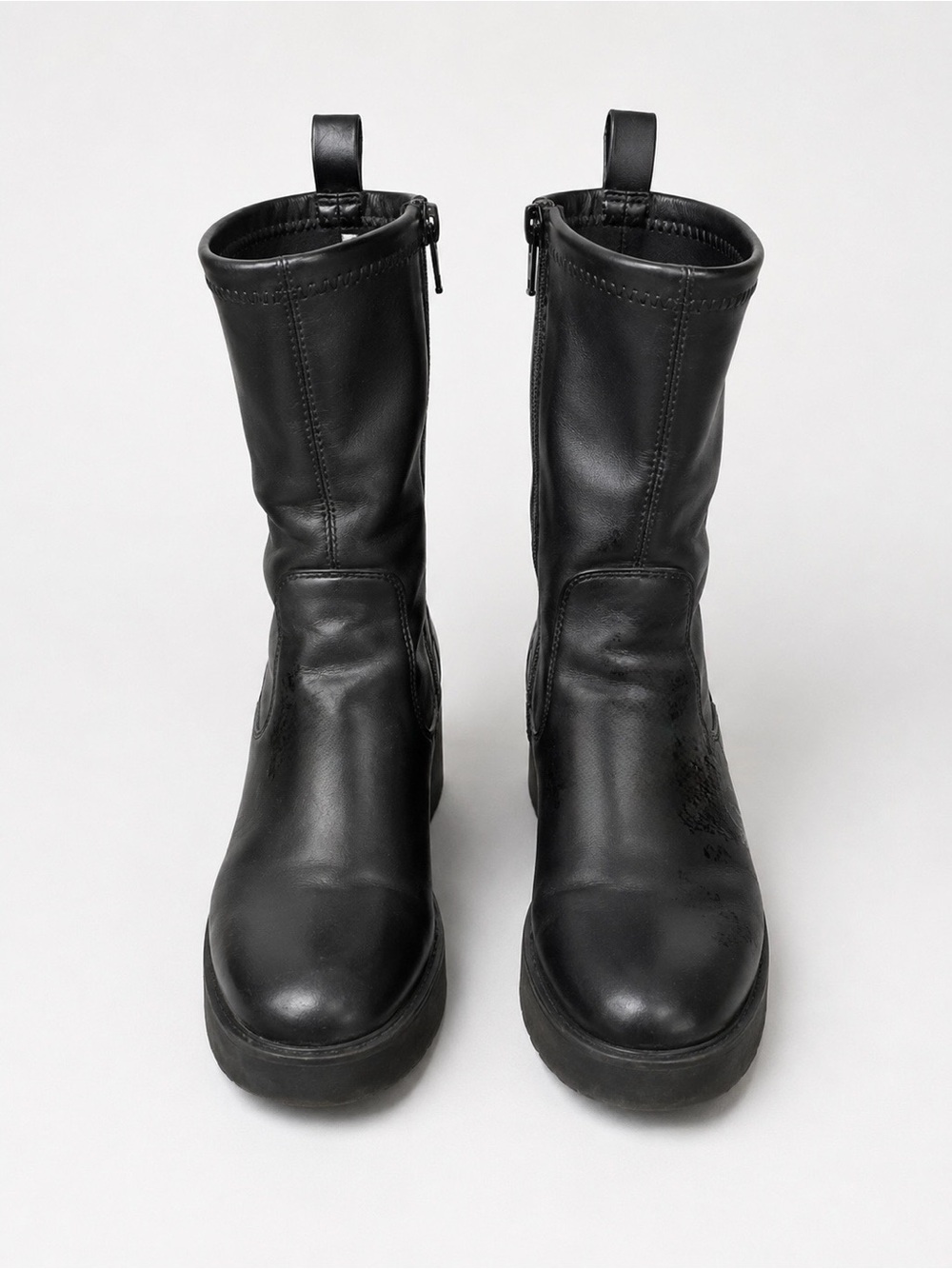 DV Dolce Vita Tale Black‎ Platform Lug Heel Ankle Bootie Women's Size 8